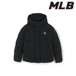 MLB (3ADJV0356-50BKS) 바시티 빈티지 레터링 후드 숏패딩