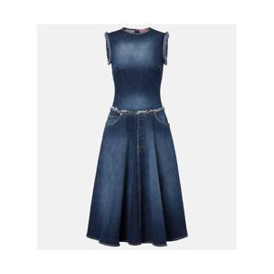 아크네 Duffena 디스트레스드 데님 미디 드레스 P01088635