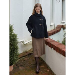 [올리브데올리브]장식 단추 A라인 미디 스커트 OW5WSA39