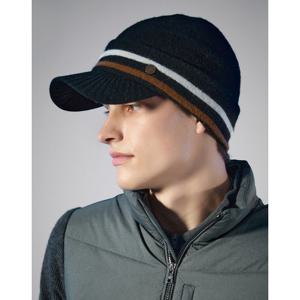 닥스 골프 25FW PREMIUM 블랙 울나일론 니트챙 비니 DGHE5F755BK