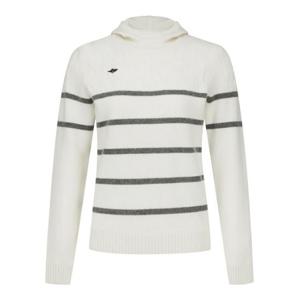 파리게이츠골프긴팔티 NQC 521D4SR672_IV 여성 케이블 배색 스트라이프 니트
