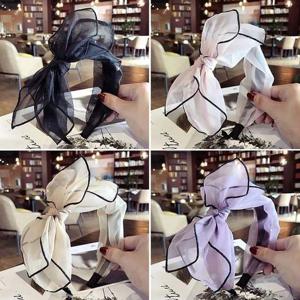 왕리본 쉬폰 진주머리띠 빅리본헤어밴드