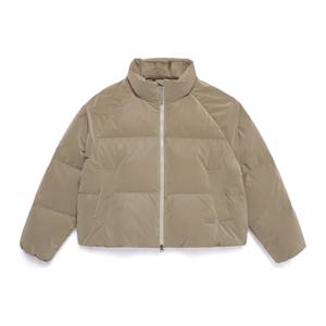 내셔널지오그래픽 N254WDW060 여성 레더라이크 하이넥 덕다운 점퍼 OAK BEIGE