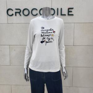[크로커다일레이디]아트웍 긴팔 티셔츠CLEWTS908 -WH_BP