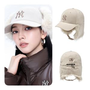 MLB 공용 빈티지 퍼 이어플랩 캡 뉴욕양키스 (3AWMV0256-50BGL)