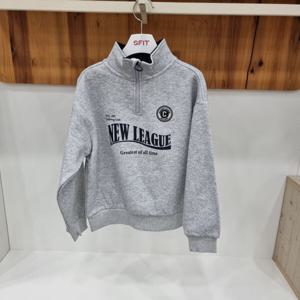 [에스핏]카라 배색 반집업 맨투맨 SJY710MKYT01_HDD