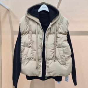 라티움 HC34 니트후드배색 집업 후드 패딩조끼 T2543jp07