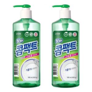 참그린 콤팩트 600g 용기 2개입 라이온 주방세제 참그린 콤팩트 참그린콤팩트 600g 펌프 펌프용기 용기 라이온 라이온코리아 LION 주방
