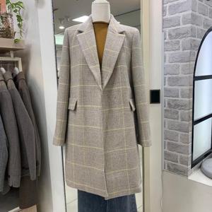 미센스 DP01 핀체크 하프 코트 MB4YHCM102ZCO