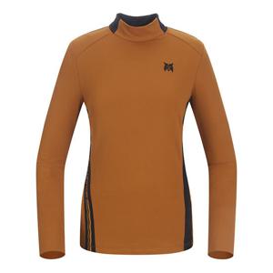 [링스골프]가을 여성 골지 모크넥 티셔츠 L21B3TH058_BR_GN