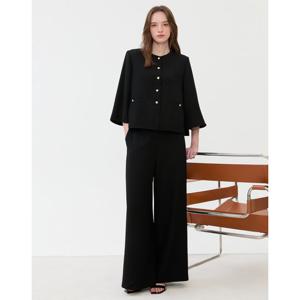 질스튜어트 뉴욕 여성 25SS 인기 급상승블랙 패턴 와이드 팬츠 JSPA5B640BK