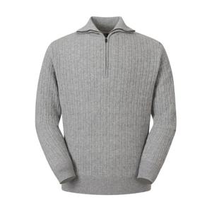 [LPGA]케이블 조직 방풍 반집업 니트 L244KT212P