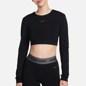 나이키 우먼스 프로 드라이핏 크롭 긴팔티 FB5234-010