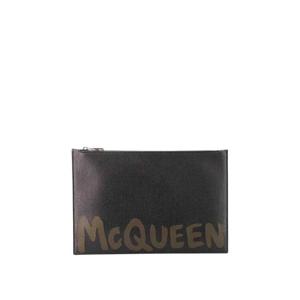24SS 알렉산더 맥퀸 블랙 레더 클러치 5604721AAQ51088