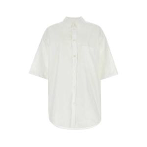 24FW Balenciaga 화이트 poplin 오버사이즈 셔츠 794594TNM609000