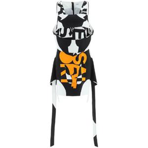 22SS Burberry Graphic 프린트 asymmetric 드레스 8054411A1953