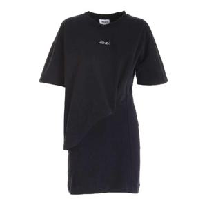 22SS KENZO 로고 프린트 미니 드레스 in 블랙 FB62RO8054SB99