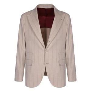 24FW 브루넬로 쿠치넬리 싱글 breasted 자켓 with 투 buttons flap pockets and a chest pocket  Tailored finishes  MY4537BFDC011