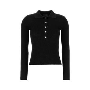 25FW A P C  블랙 viscose blend 폴로 셔츠 VIAMDF23433LZZ