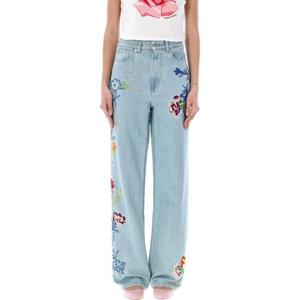 24SS KENZO Jeans Kenzo in 데님 con ricami FE52DP2226B4DT