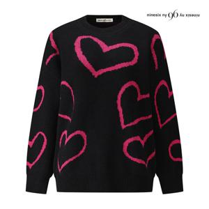 나인식스뉴욕  러블리 하트 짜임 니트 (NPBKP003M0)