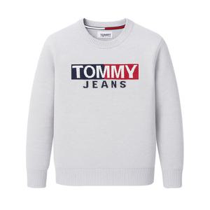 타미힐피거 타미진스 엔트리 플래그 라운드 니트 남성 긴팔티셔츠 긴팔티 실버그레이헤더 DM0DM13755-PJ4