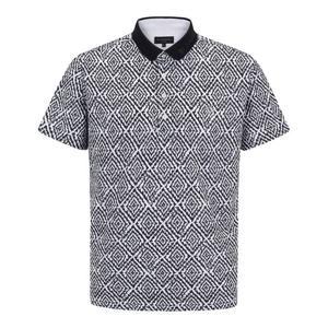 [세인트앤드류스]남성 별 심볼 다이아 패턴 카라 반팔 티셔츠 811E3TSA23