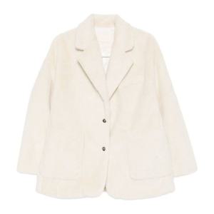 몰리올리 인조 퍼 노치드 라펠 재킷 MW6WJK01 IVORY