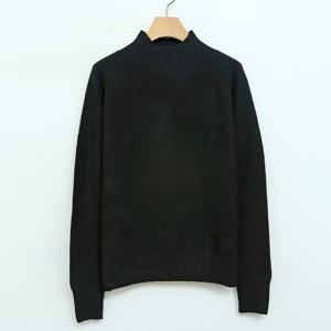 샵앤) 여성 반목 홀가먼트 와플 베이직 니트 티셔츠 DGB-WKN-5047-블랙