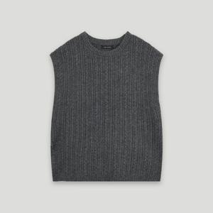 [코데즈컴바인]잔꽈배기 트임 니트 조끼 CKD-VT006WA