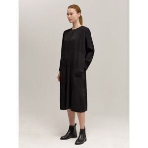 [플리츠미][플리츠미] 커브드 버튼 플리츠 원피스_PPOPW025004