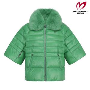 마스터바니  (421C4JP258)  기간한정 가격인하 여성 컬러 퍼 유광 반팔 다운 점퍼