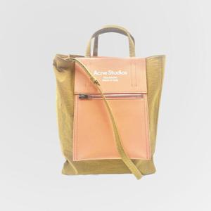 아크네스튜디오 Baker 베이커 아웃 포켓 토트백 미디움 브라운핑크 C10069-AEV