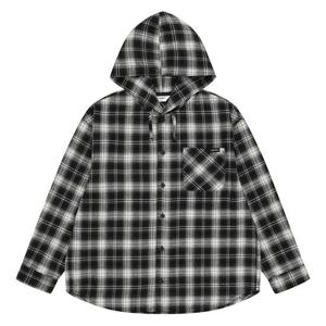 [에꼴리에]에꼴리에 더센트럴 루즈핏 후드 체크 셔츠 25D5331