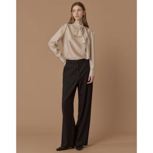 질스튜어트 뉴욕 여성 25FW 블랙 단색 울혼방 팬츠 JSPA5D430BK