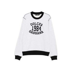 25 FW 돌체앤가바나 로고 자수 크루 넥 스웨트셔츠 G9ABJZG7PBA TP445004142