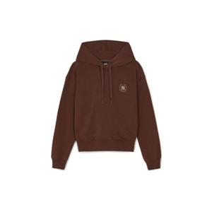 MLB후드티 RQC 3FHDB0244-50BRD 여성 베이직 원형로고 크롭 후드티