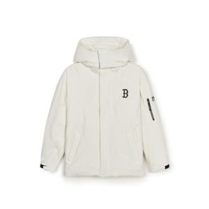 MLB패딩 RQC 3ADJB1246-43CRS 베이직 빅레터링 후드 탈부착 속사시 중량 숏패딩 보스턴 레드삭스