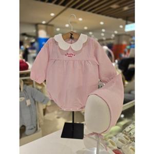 [블루독베이비] 26 SS(핑크)큐티체크세트바디수트(4617004012)출산 봄 간절기 모자 신생아 유아 선물 조카