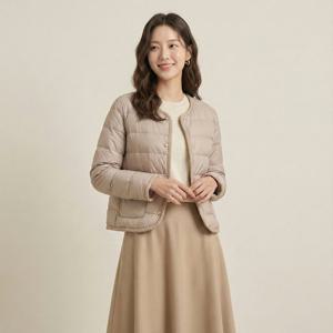 [꼼빠니아]크롭 버튼 다운 경량 점퍼-CW24DA4002025B