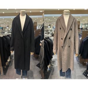 [리얼지오지아][25FW] 남성 캐시혼방 세미오버핏 핸드메이드 더블코트 ADF4CB1802