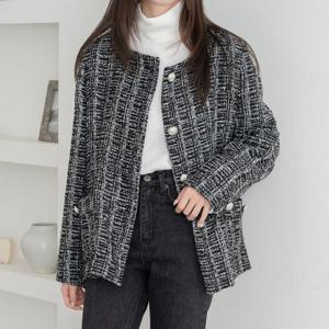 나야홍 / 빅사이즈 511 깔끔은단추트위드자켓 DGOV651