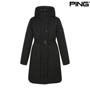 [핑]겨울 여성 벨티드 후드 구스 다운 점퍼 121D4JA452_BK_CJ