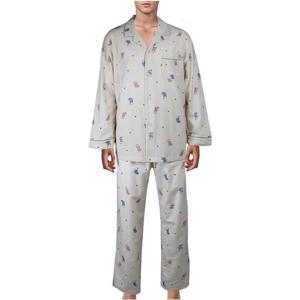 [비비안(언더웨어)]30수 면 기모 고양이나염 남성 파자마 MP8873ACR