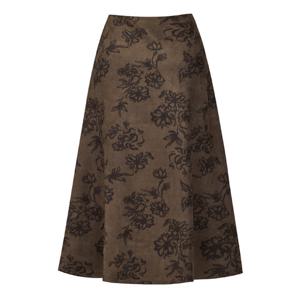 FOCUS  플라워 나염 스웨이드 롱 스커트 PBINF5W1SK8271