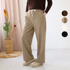 [웬디즈갤러리]마우스 골덴 기모 와이드 팬츠 / 겨울바지 데일리 TPT116