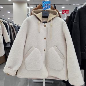 [애드호크]여성 뽀글이후드점퍼(HBBUJ52)