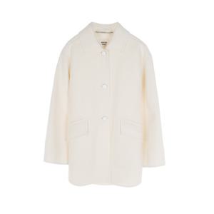 [엘러브] 새상품 에르메스 25FW 더블사이드 캐시미어 하프자켓 34 블랑나뛰렐 5HA1312