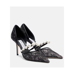 지미추 Aurelie 85 레이스 레더 펌프스 P01125029