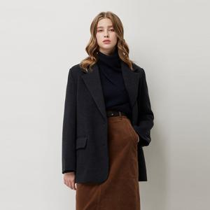 [시슬리] [Online Exclusive] 투게더 캐시미어 블렌드 싱글 자켓형 코트_SACTE2561DG